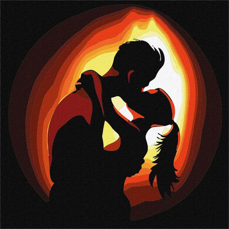 Malen nach Zahlen - Flamme der Liebe