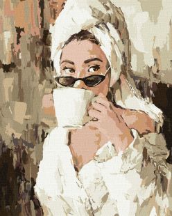 Malen nach Zahlen - Morgen mit Kaffee