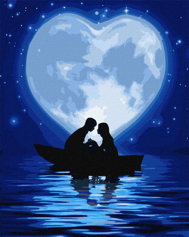 Painting by numbers - A kiss under the moon