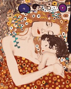 Malen nach Zahlen - Mutter und Kind ©Gustav Klimt
