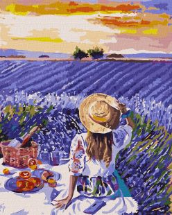 Malen nach Zahlen - Lavendel picknick