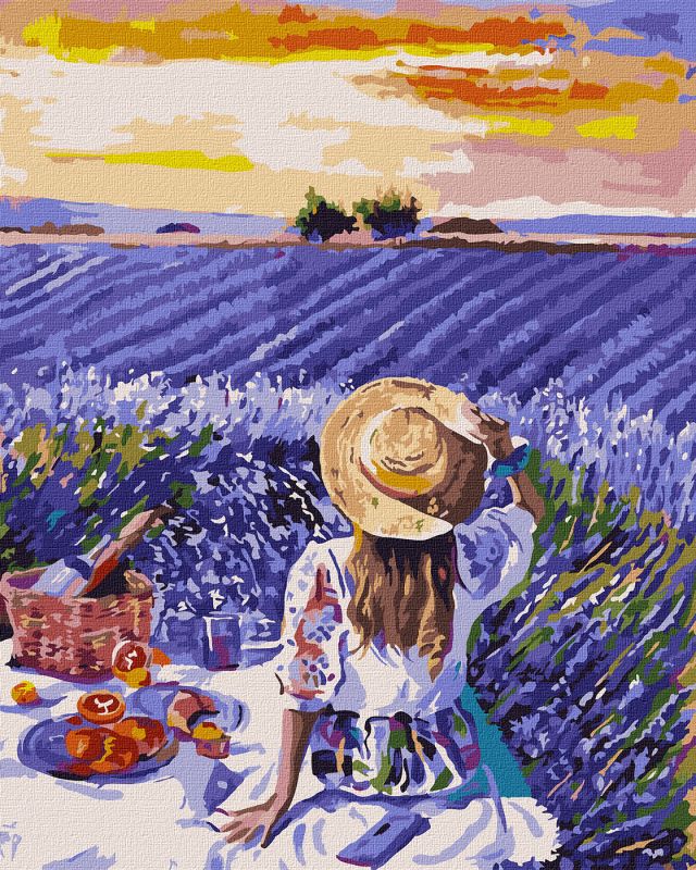 Malen nach Zahlen - Lavendel picknick