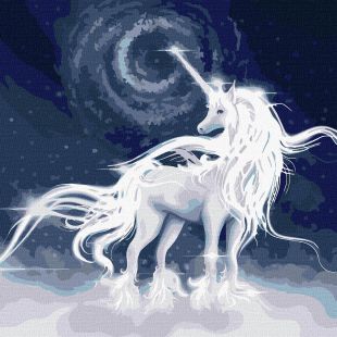 Malen nach Zahlen - Weißes Einhorn