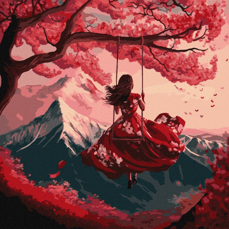 Painting by numbers - Flying on a swing ©art_selena_ua
