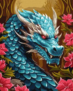 Malen nach Zahlen - Mächtiger Drache mit metallischen Farben Extra ©art_selena_ua