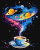 Malen nach Zahlen - Weltraumwirbel mit metallischen Farben ©art_selena_ua