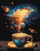Malen nach Zahlen - Space Tea Party mit metallischen Farben ©art_selena_ua