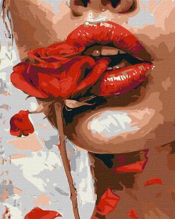 Malen nach Zahlen - Das Mädchen mit der Rose ©art.solomiia