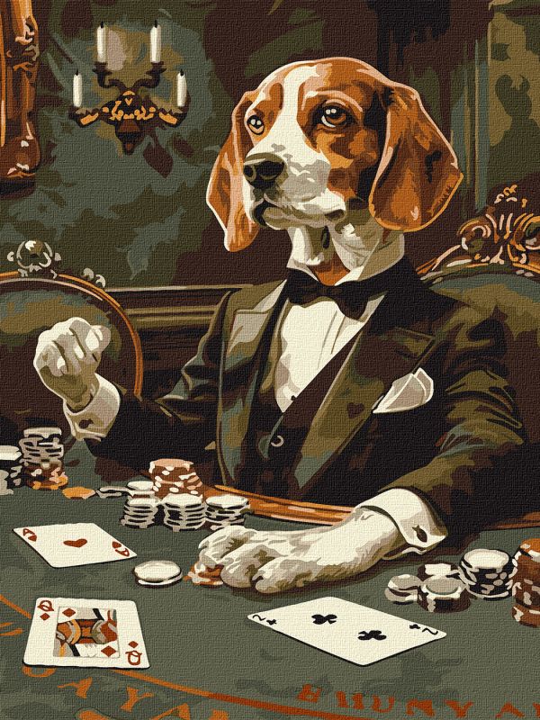 Malen nach Zahlen - Spielender Beagle ©art_selena_ua