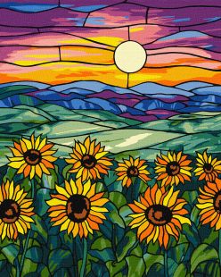 Malen nach Zahlen - Ein Feld voller Sonnenblumen ©art_selena_ua