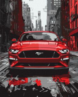 Malen nach Zahlen - Der rote Mustang ©art_selena_ua
