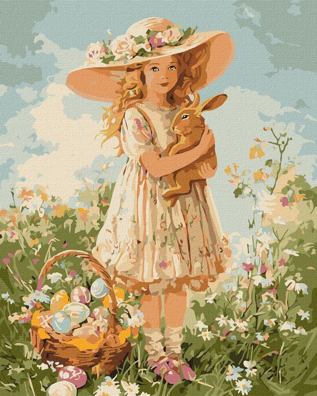 Painting by numbers - Girl with Bunny ©art_selena_ua