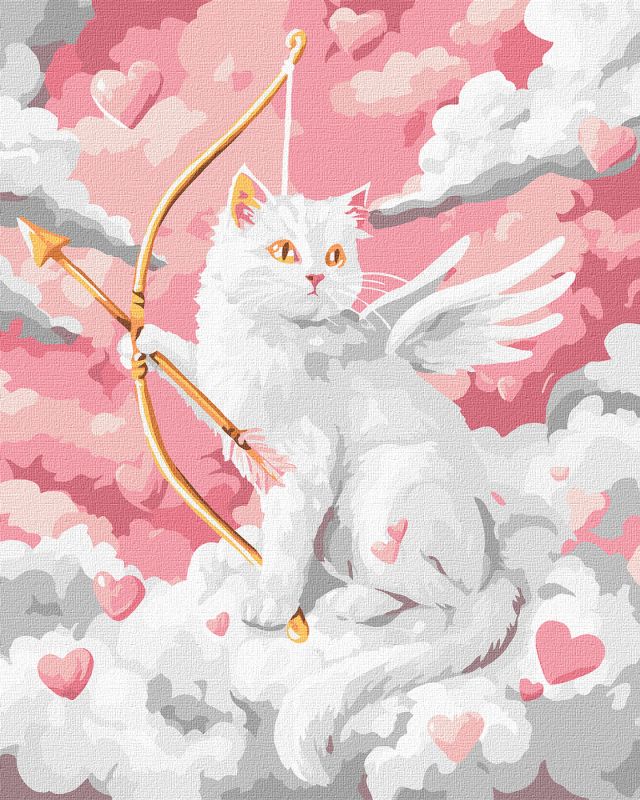 Malen nach Zahlen - Katzen-Cupido ©art_selena_ua