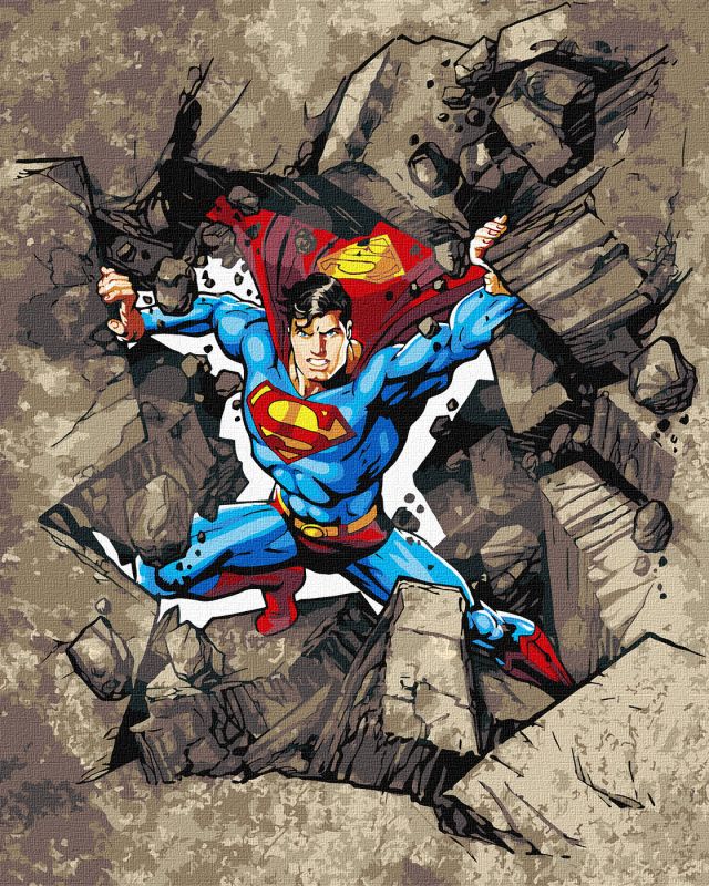 Malen nach Zahlen - Superman: Durch die Steine ©Warner Bros.