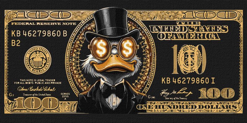 Malen nach Zahlen - Vergoldete Banknote mit metallischen Farben ©art_selena_ua