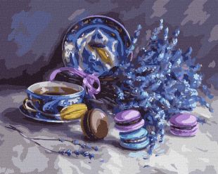 Malen nach Zahlen - Stilleben mit Lavendel ©Yulia Tomesko