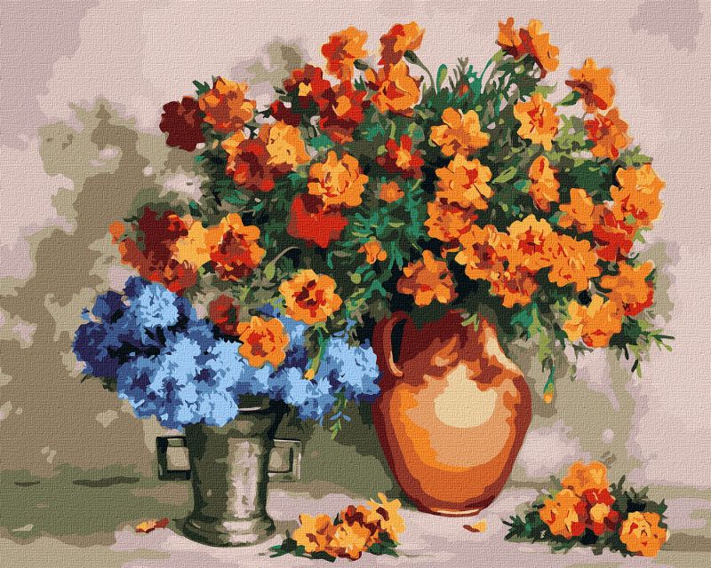 Malen nach Zahlen - Blumenumarmung ©Valentyna Baraniuk