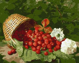 Malen nach Zahlen - Korb mit Erdbeeren ©Wilhelm Hammer