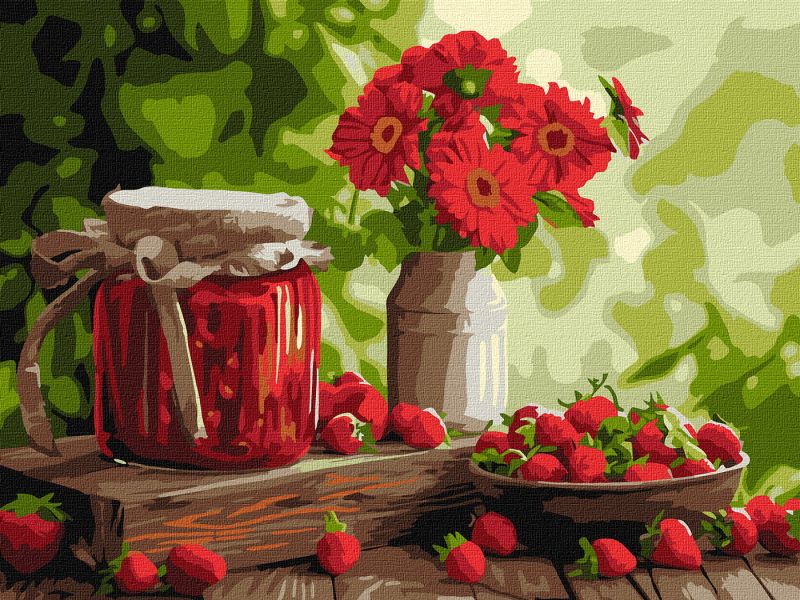 Malen nach Zahlen - Erdbeerkonfitüre ©art_selena_ua