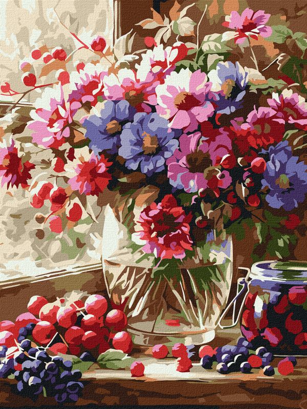 Painting by numbers - Bouquet and fruit ©art_selena_ua