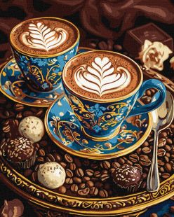 Malen nach Zahlen - Eine Tasse Inspiration mit extra Metallic-Farben ©art_selena_ua