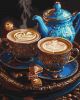 Malen nach Zahlen - Kaffee-Melodie mit extra Metallic-Farben ©art_selena_ua