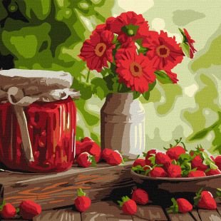 Malen nach Zahlen - Erdbeermarmelade ©art_selena_ua