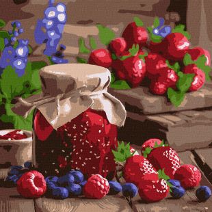 Malen nach Zahlen - Himbeermarmelade ©art_selena_ua