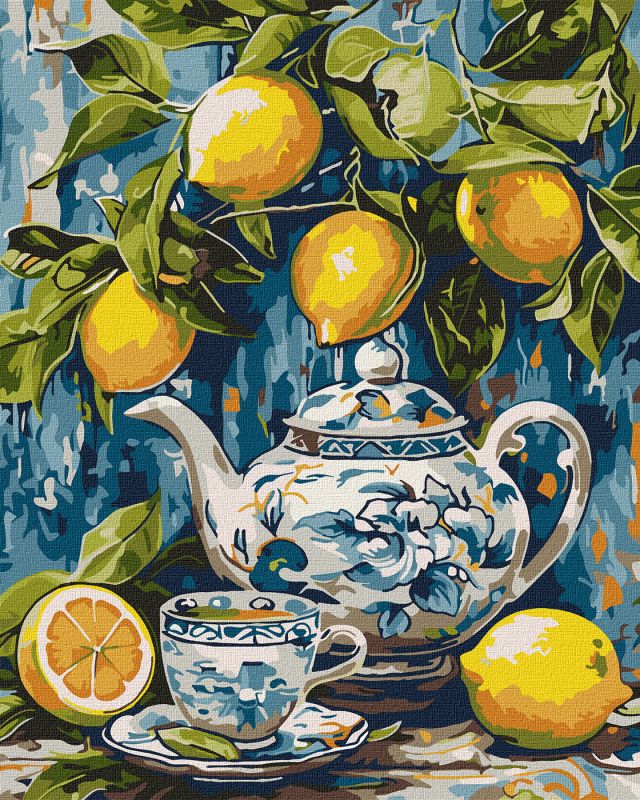Painting by numbers - Lemons and Ceramics ©art_selena_ua