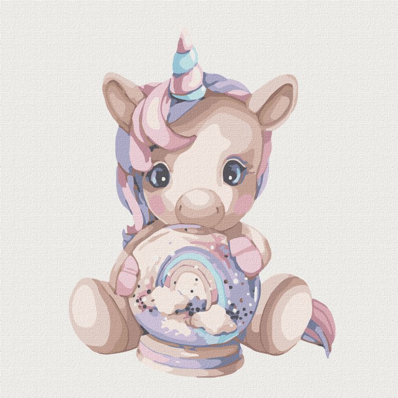 Painting by numbers - The pink unicorn ©tanya_bonya