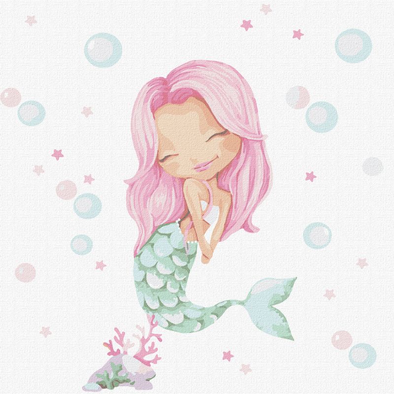 Painting by numbers - Pink mermaid ©tanya_bonya