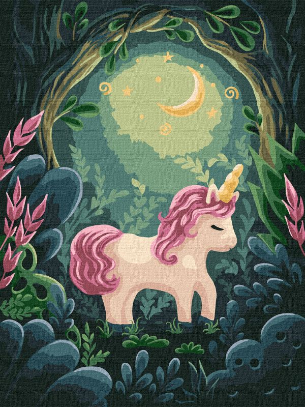 Malen nach Zahlen - Erstaunliches Einhorn ©Elena Schweitzer