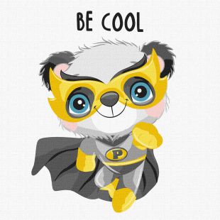 Malen nach Zahlen - Cooler Panda