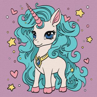 Malen nach Zahlen - Fantastisches Einhorn ©art_selena_ua