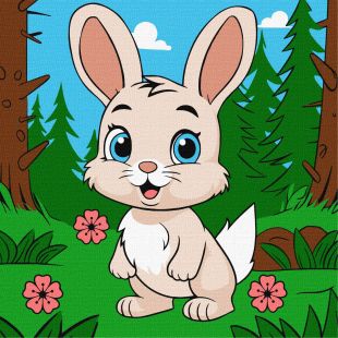 Malen nach Zahlen - Ein niedlicher Hase ©art_selena_ua