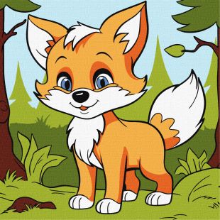 Malen nach Zahlen - Ein flauschiger Fuchs ©art_selena_ua