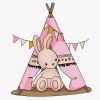 Malen nach Zahlen - Babyhase im Wigwam ©tanya_bonya