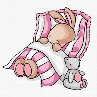 Malen nach Zahlen - Gute Nacht Hase! ©tanya_bonya