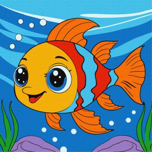 Malen nach Zahlen - Der verträumte Fisch ©art_selena_ua