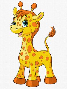 Malen nach Zahlen - Eine bezaubernde Giraffe