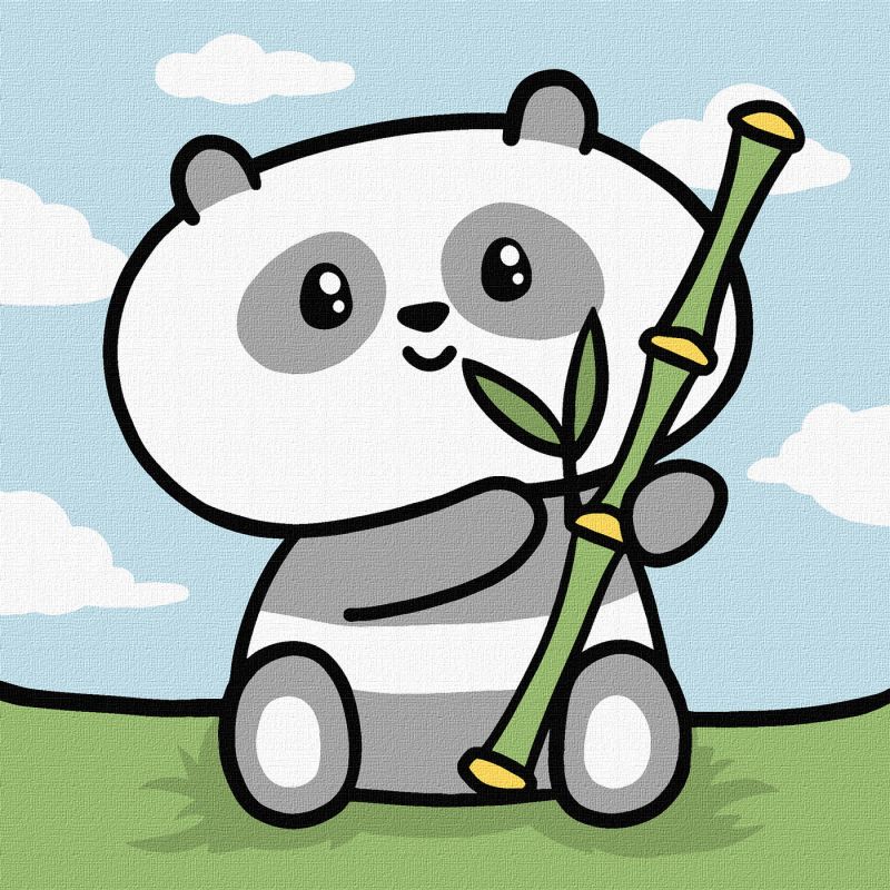 Malen nach Zahlen - Niedlicher Panda