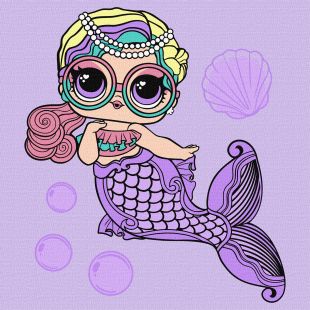 Malen nach Zahlen - L.O.L. Surprise! Mermaids Miss Sea