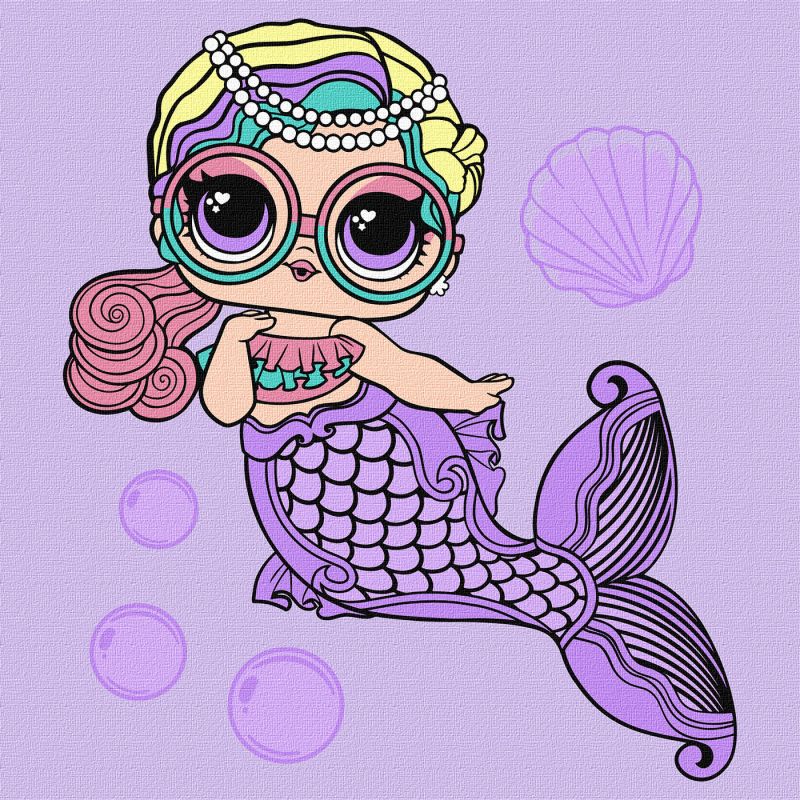 Malen nach Zahlen - L.O.L. Surprise! Mermaids Miss Sea