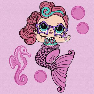 Malen nach Zahlen - L.O.L. Surprise! Mermaids Waves