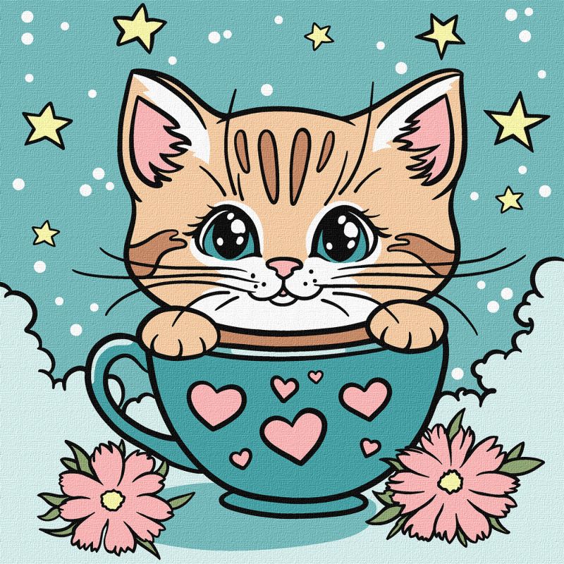 Painting by numbers - Marvellous kitty ©art_selena_ua