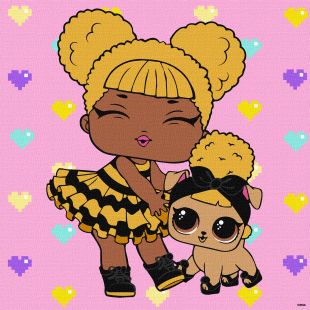 Malen nach Zahlen - L.O.L. Surprise! TroopSurprise Queen Bee With Queen Pup