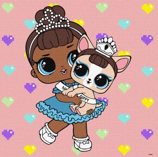 Malen nach Zahlen - L.O.L. Surprise! TroopSurprise Miss Baby With Miss Puppy