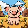 Malen nach Zahlen - Ein schönes Schwein ©art_selena_ua