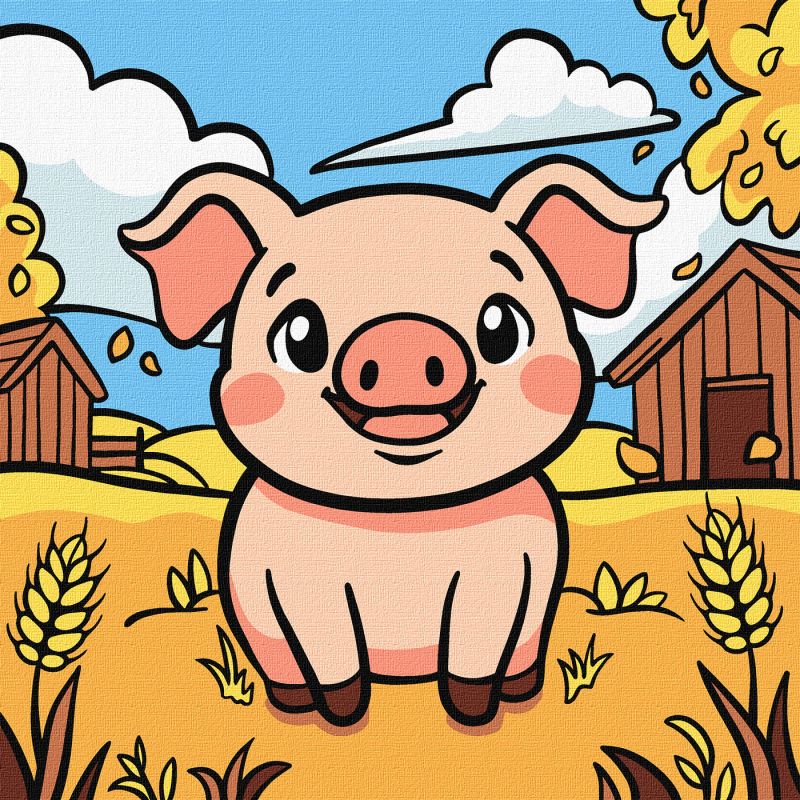 Malen nach Zahlen - Ein schönes Schwein ©art_selena_ua