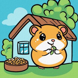 Malen nach Zahlen - Der Hamster ©art_selena_ua